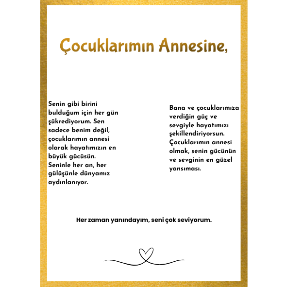 '' Çocuklarımın Annesine '' Gezegen Taşlı Kolye Duygusal Not + Hediye Kutusu