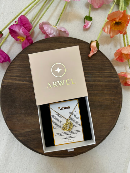 '' Kızıma '' Kalpten Kalbe Kolye  Duygusal Not + Hediye Kutusu